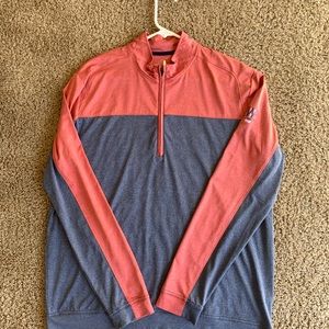 Johnnie-O Red and Blue Quarter Zip